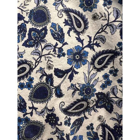 Duchamp London Shirt Mens XXL Button Up Down Flip Cuff Blue White Paisley - Picture 4 of 6